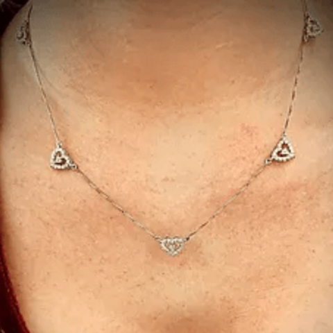 COLAR 5CORAÇÕES P 85 PEDRAS