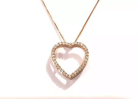 PINGENTE CORAÇÃO AÉREO P 34 PEDRAS