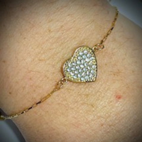 PULSEIRA CORAÇÃO RETO 31PEDRAS